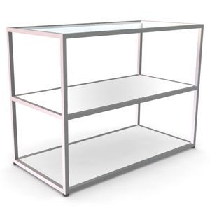 NK 307.GL \ Прилавок 3-х уровневый с прозрачными полками L1200 арт.NK.307.GL
