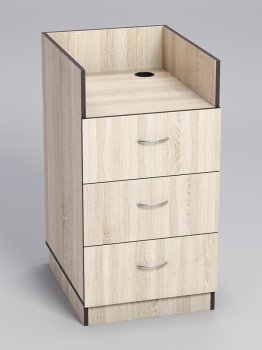 Прилавок под кассу "ТОРГОВЫЙ" №6, Дуб Сонома, кромка Дуб Венге