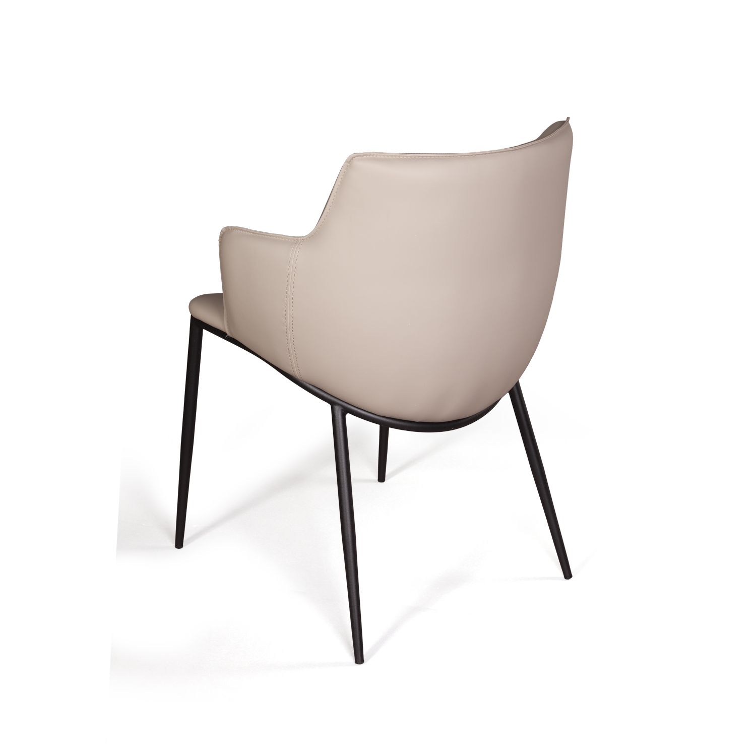 Стул с подлокотниками София, иск.кожа soft-touch, серый