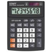 Калькулятор настольный STAFF PLUS STF-222, КОМПАКТНЫЙ (138x103 мм), 8 разрядов, двойное питание, 250418