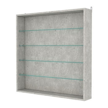 Витрина настенная с регулировочными полками №4-1Г-РЕГ, Метрополитан Грей
