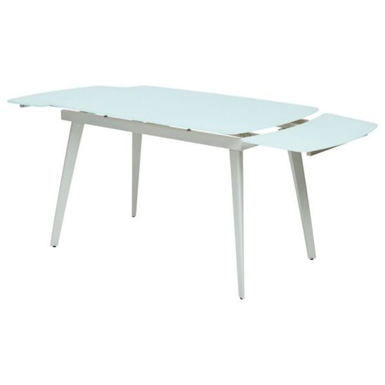 Стол Eliot, белое стекло/ белый каркас