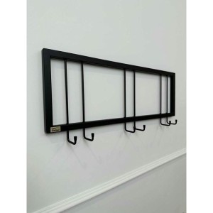 Вешалка настенная металлическая с крючками -73 (черный) цена 1 900 ₽ Вешалка настенная металлическая с крючками -73 (черный)