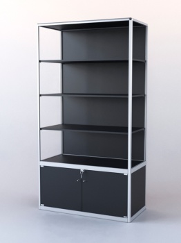 Витрина-стеллаж из ал.профиля №2 (метровая), Черный