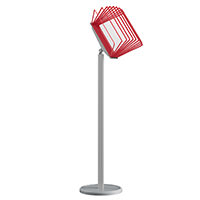 МАЧТА-03.А4.Gr/Rd Демосистема напольная серая 10 красных панелей А4