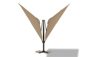 "Фабриано" зонт двухкупольный 3x3м на алюминиевой опоре