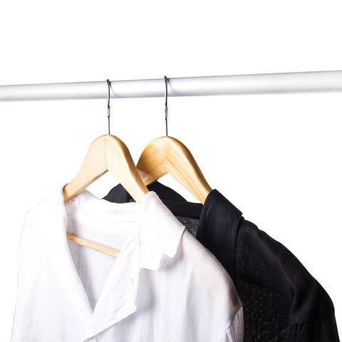 Вешалки-плечики, размер 48-50, КОМПЛЕКТ 5шт, деревянная, перекладина, цвет сосна, BRABIX "Стандарт", 601159