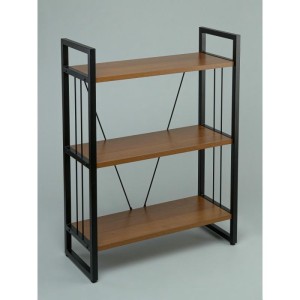 Мс-1 Стеллаж металлический в стиле "Лофт" (орех)