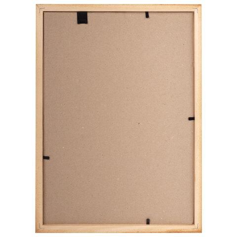 Рамка деревянная 21х30см с акриловым стеклом, небьющаяся, багет 17мм, мокко, STAFF Carven, 391212