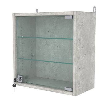 Витрина настенная с регулировочными полками "МИНИ" 40*40*20-РЕГ, Метрополитан Грей