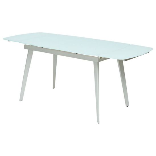 Стол Eliot, белое стекло/ белый каркас
