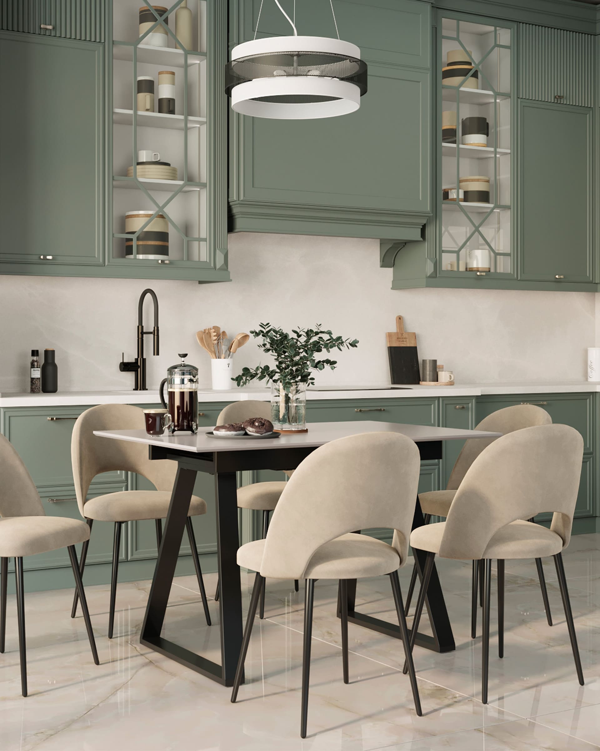 Стул Меган SN велюр бежевый