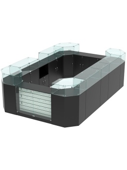 Комплект прилавков "ВАЛЕНТИНО" №1, Черный