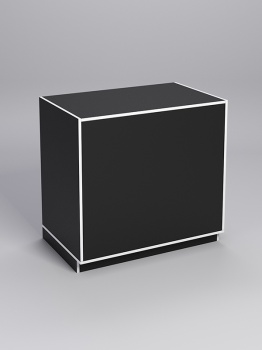 Прилавок "ТОРГОВЫЙ" №1, Черный, кромка белая