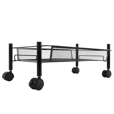 Этажерка (тележка) BOOMHOUSE (БУМХАУС) RC-003 3 яруса, на колесах, В62,5хШ42,5хГ25,5 см, металл, черная, 701455