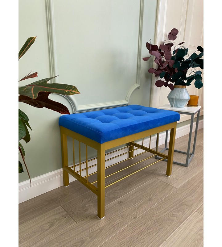 Банкетка Сканди-60 (синий/золото)