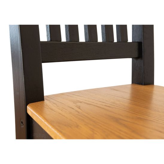 Стул Ковель дуб, тон черная эмаль/ клен