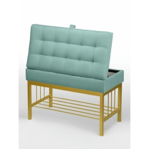 Банкетка Н-76 (золото/светло-бирюзовый)