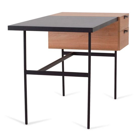 Стол рабочий Tanis, черный/ Робиния Бренсон