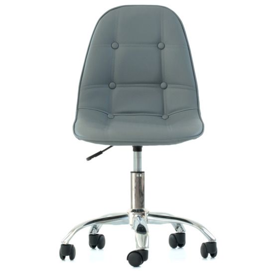 Стул Pulsante Roll экокожа серая PU стул мастера на колесах
