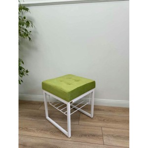 Банкетка Марсей 40-44 с полкой (салатовый/белый)