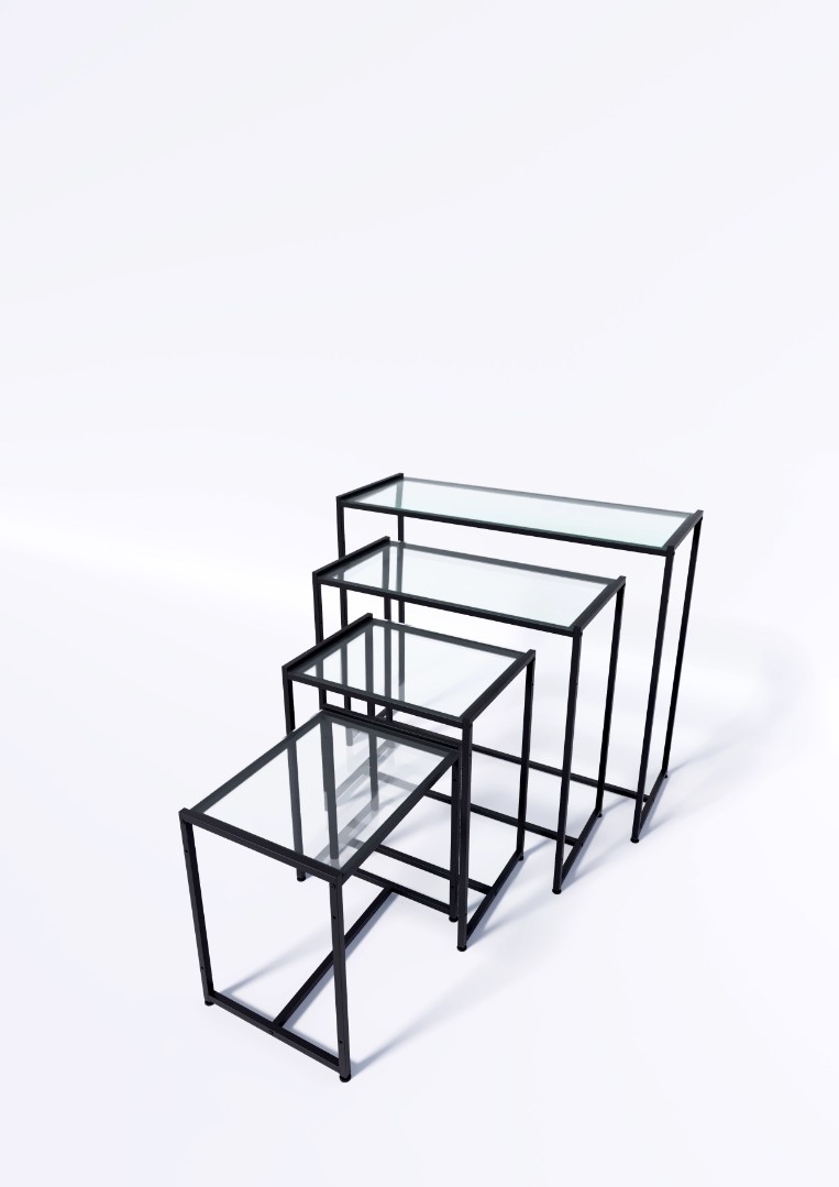 Стол TEVOLO демонстрационный черный-дуб сонома В60Ш120Г45