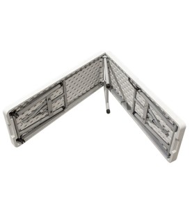 Скамья пластиковая разборная 180 серо-белая