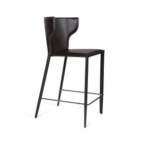 Стул полубарный Аустин, кожа коричневый