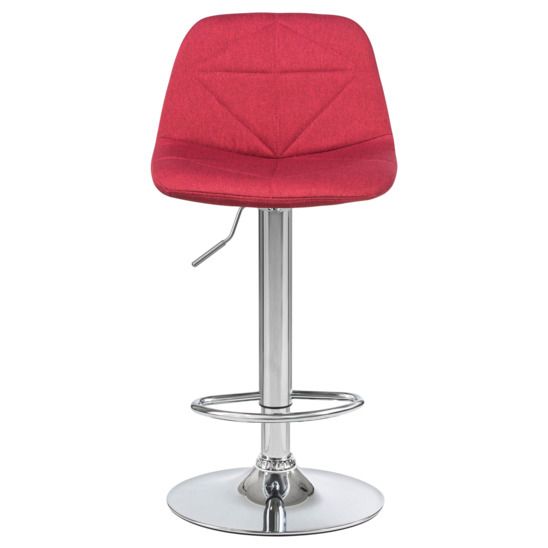 Барный стул СИЕНА, хром сталь, рогожка бордовый