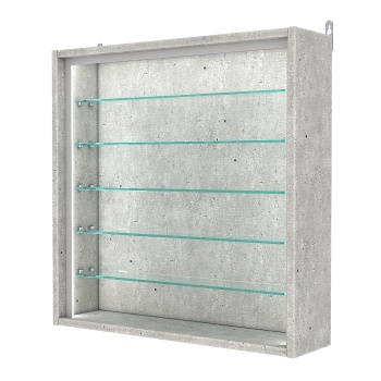 Витрина настенная №1-5Г-П, Метрополитан Грей