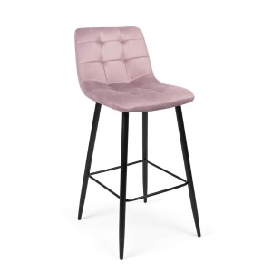 Стул барный Stella, пыльная роза, велюр