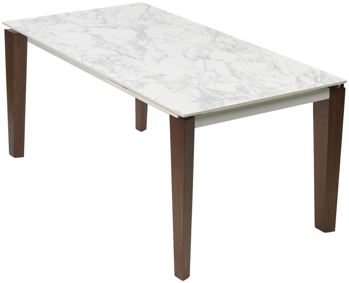 Стол ESMIR 180 MATTE ARABESCATO SOLID CERAMIC/ орех, ®DISAUR