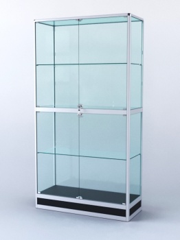 Витрина "ПРЯМОУГОЛЬНАЯ" №4-400-2 (задняя стенка - стекло), Черный