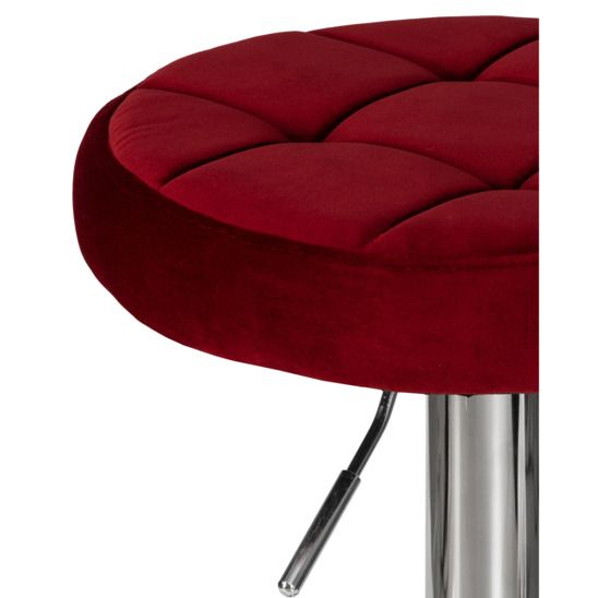 Барный табурет Кавагучи, велюр бордо
