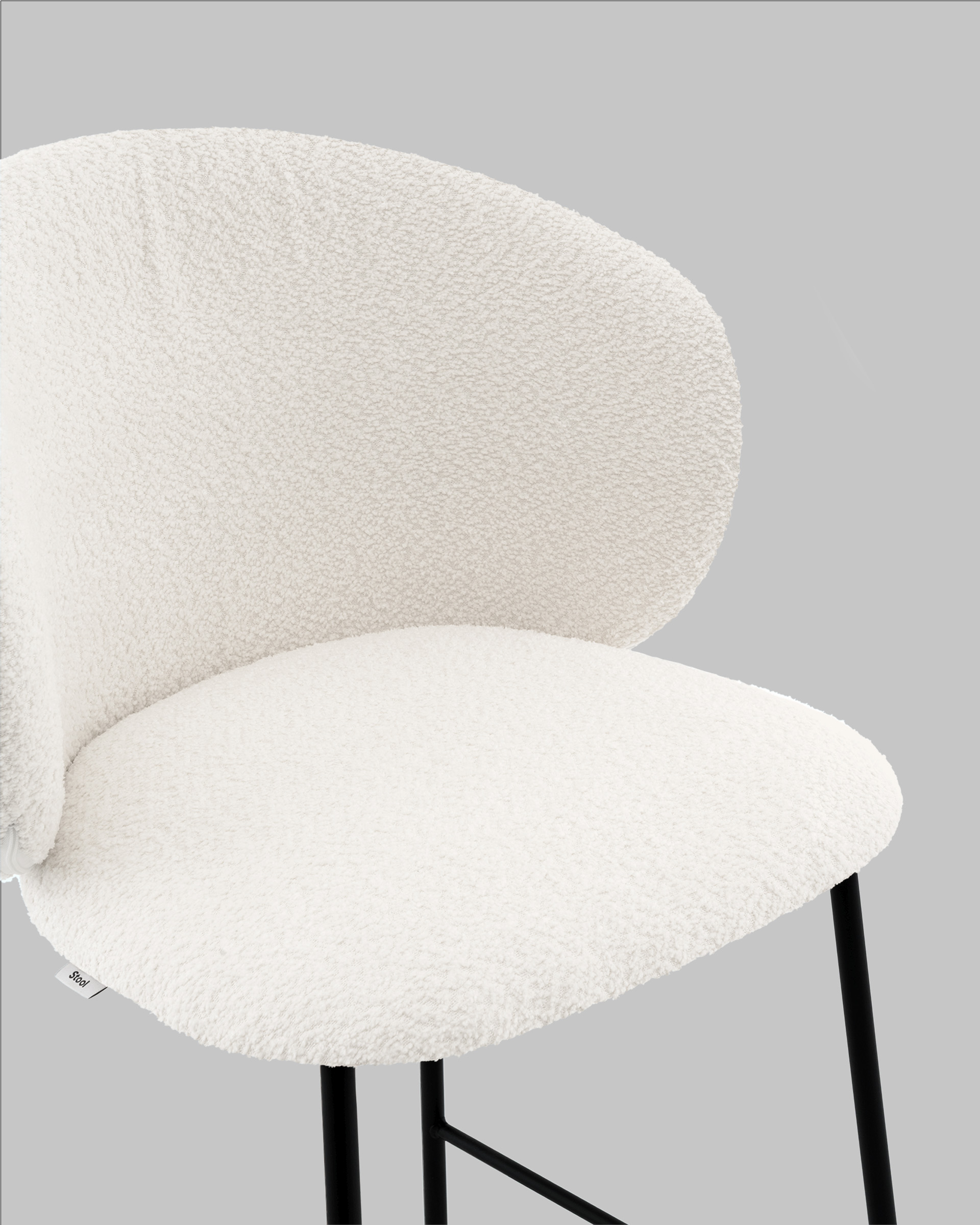 Стул полубарный Блейз букле белый