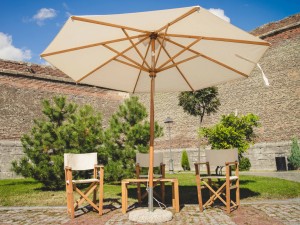 Зонт профессиональный Ø3 м Palladio Standard натуральный, слоновая кость