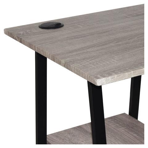 Стол на металлокаркасе BRABIX "LOFT CD-006", 1200х500х730 мм, 2 полки, цвет дуб антик, 641225