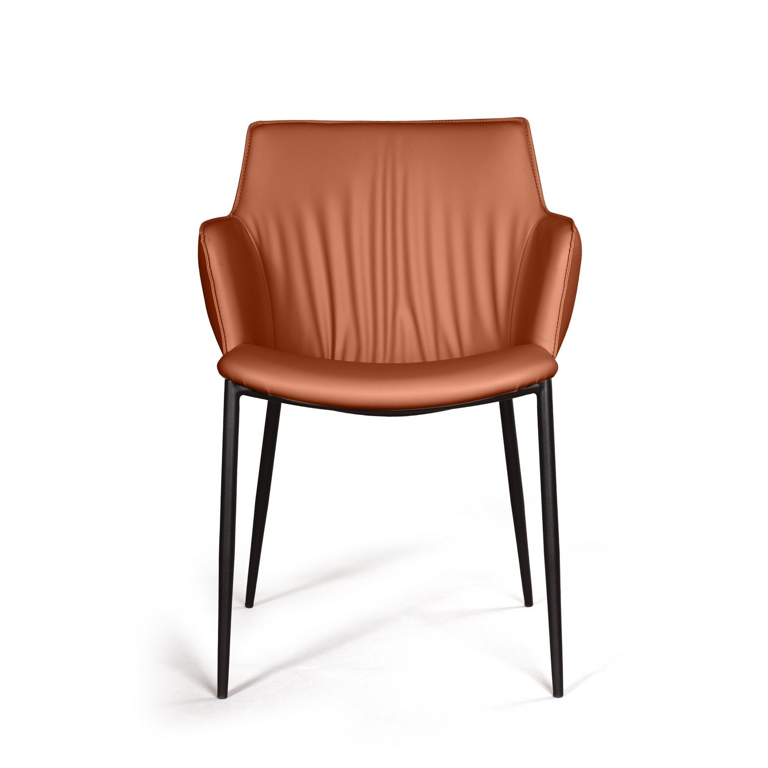 Стул с подлокотниками София, иск.кожа soft-touch, терракот