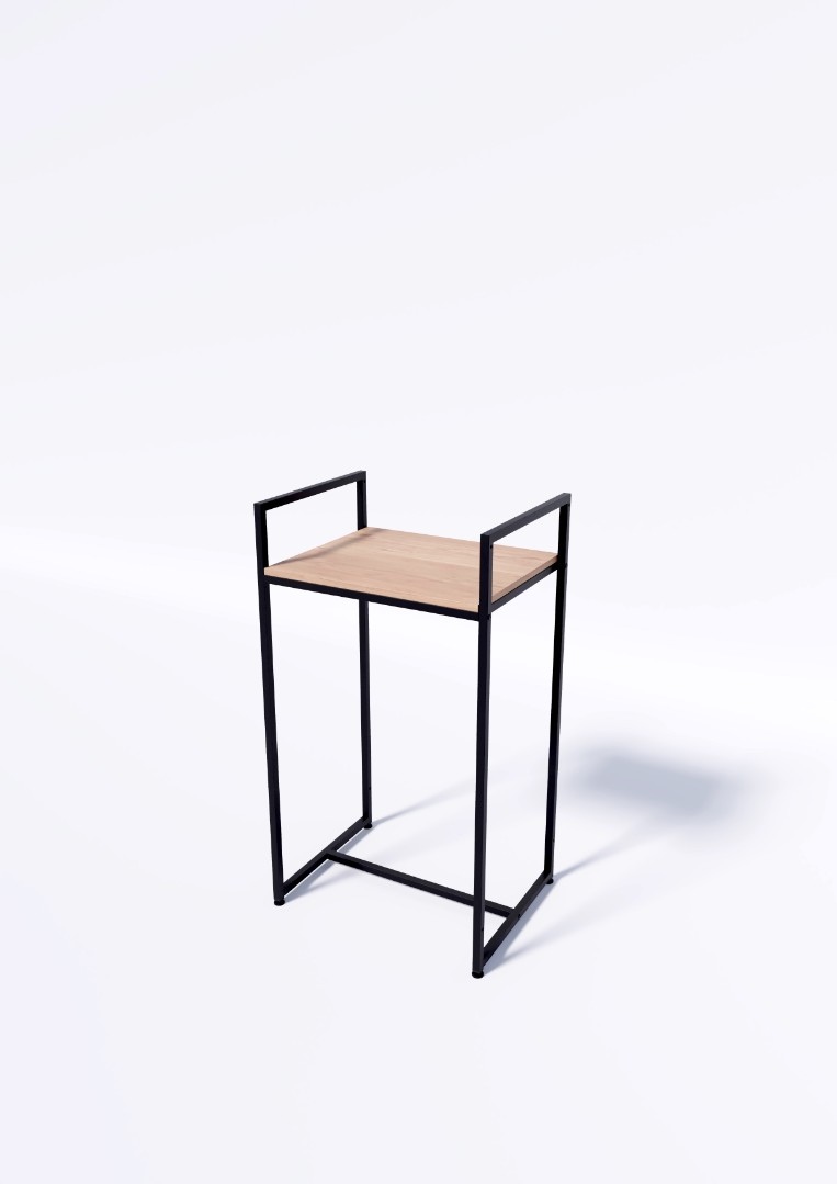 Стол TEVOLO демонстрационный черный-дуб сонома В105Ш60Г45