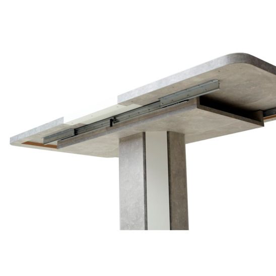 Стол Stork 120, Бетон/ белый