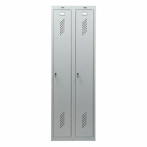 Шкаф металлический для одежды BRABIX "LK 21-50", 2 секции, 1830х500х500 мм, 29 кг, 291379