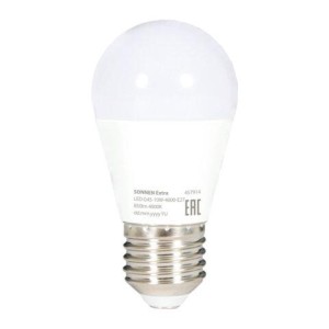 Лампа светодиодная SONNEN EXTRA, 10 (85) Вт, E27, шар, нейтральный белый, 30000 ч, LED G45-10W-4000-Е27, 457914