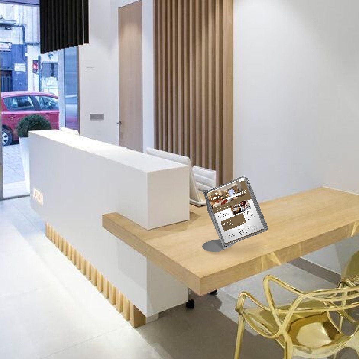 СОНАТА-03.А4.Rd Демосистема 10 панелей А4 красная настольная