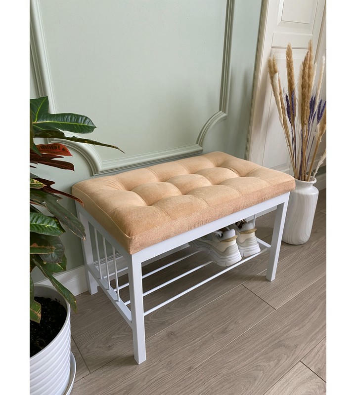 Банкетка Сканди-60 (персиковый/белый)