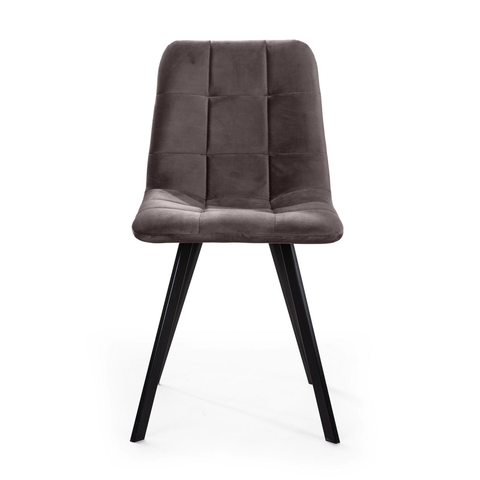 Стул Уно, бархат антрацит 14/ чёрный профиль