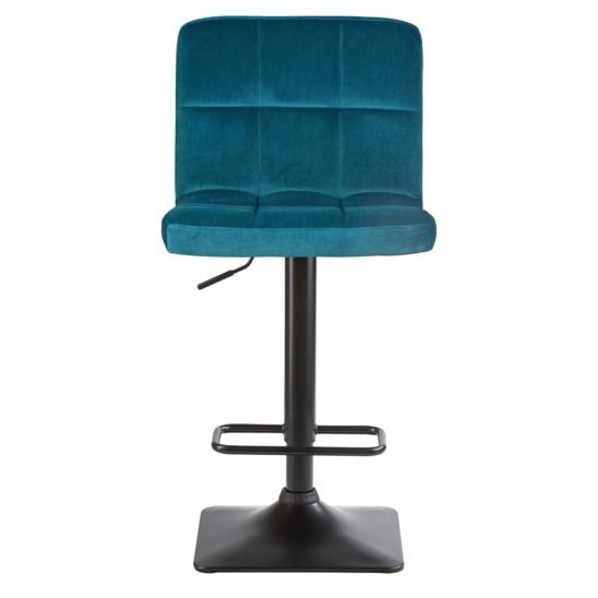 Барный стул РИГА, велюр аква