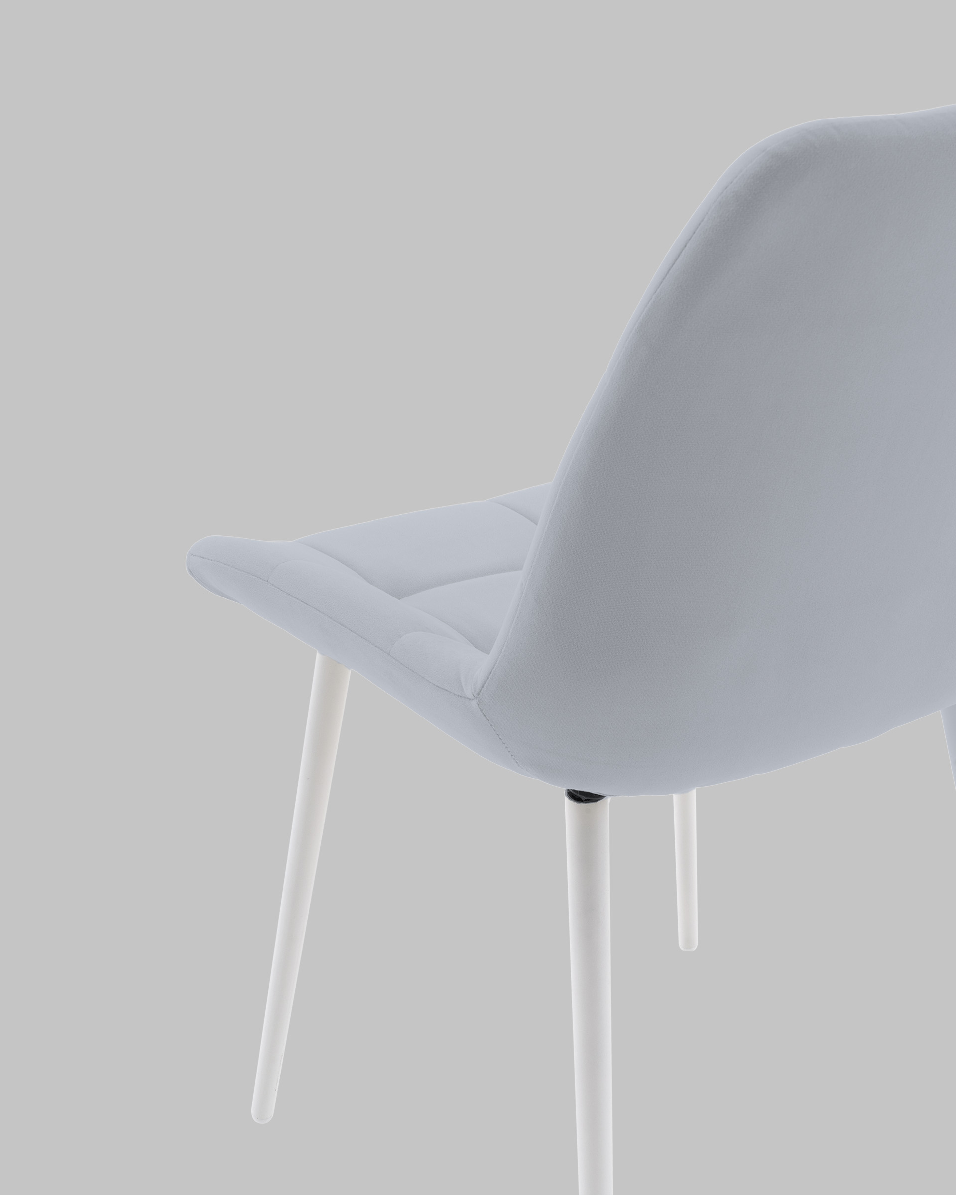 Стул Флекс N светло-серый белые ножки