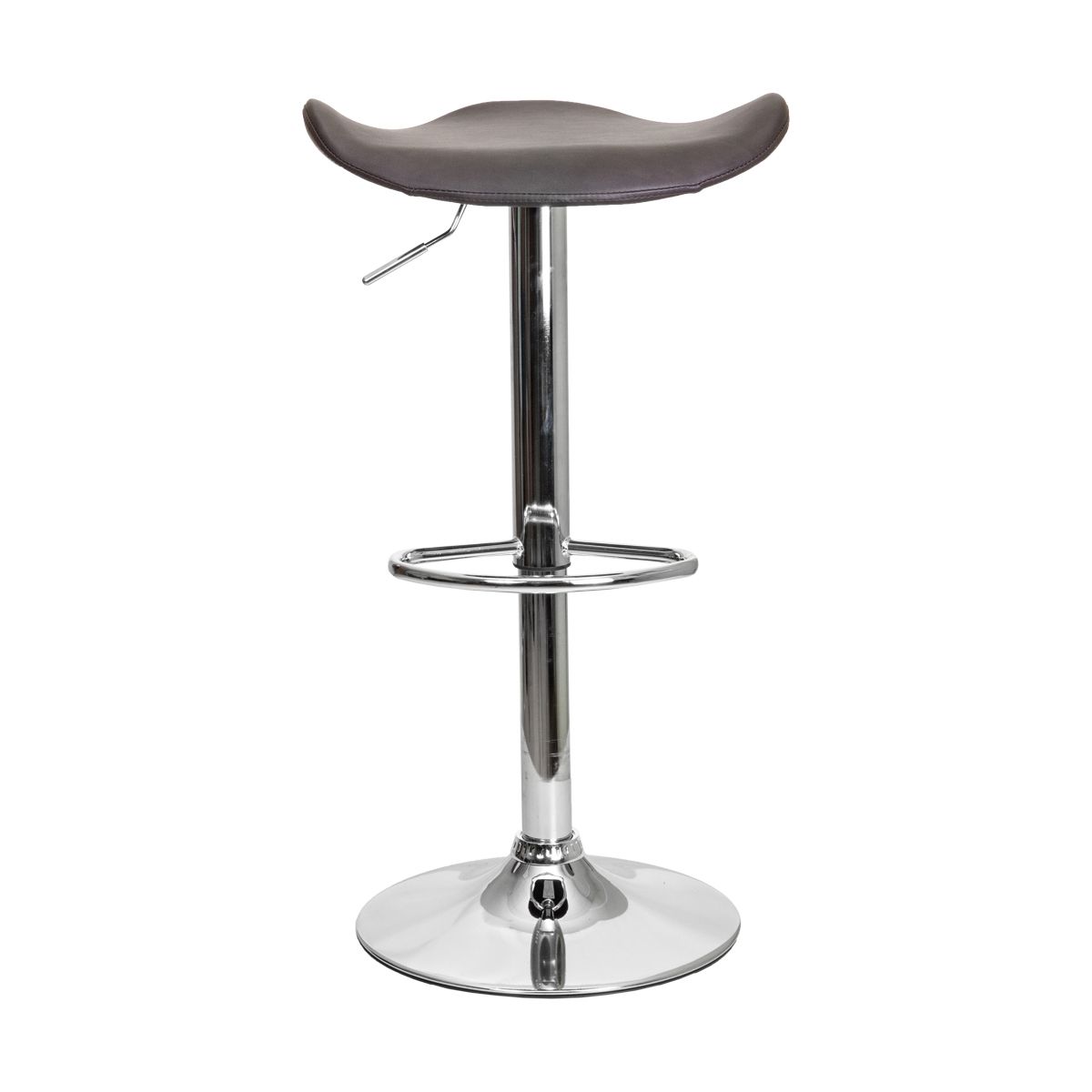 Стул барный Cuba, черный, экокожа, цвет каркаса хром