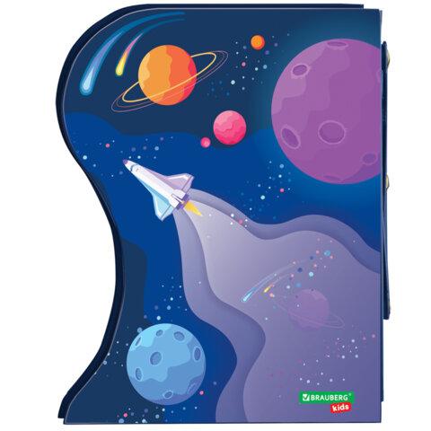 Подставка-держатель для книг и учебников BRAUBERG KIDS "Adventure" раздвижная, металлическая, 238065