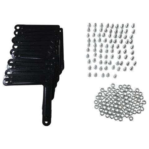 Стеллаж металлический BOOMHOUSE (БУМХАУС), 1500x750x300 мм, 4 полки, нагрузка на стеллаж до 120 кг, черный, 291420